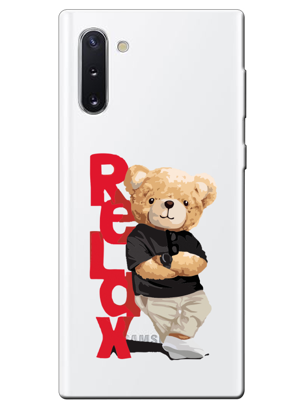 Samsung%20Note%2010%20Teddy%20Bear%20Relax%20Şeffaf%20Telefon%20Kılıfı