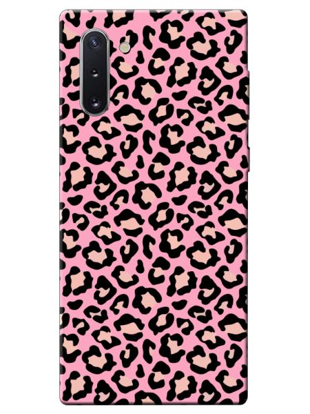 Samsung%20Note%2010%20Leopar%20Desenli%20Pembe%20Telefon%20Kılıfı