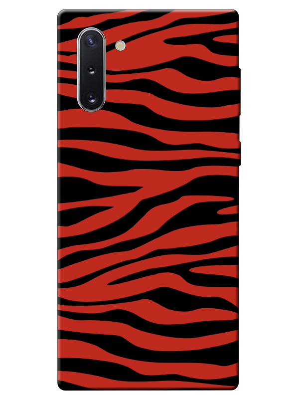 Samsung%20Note%2010%20Zebra%20Desen%20Kırmızı%20Telefon%20Kılıfı