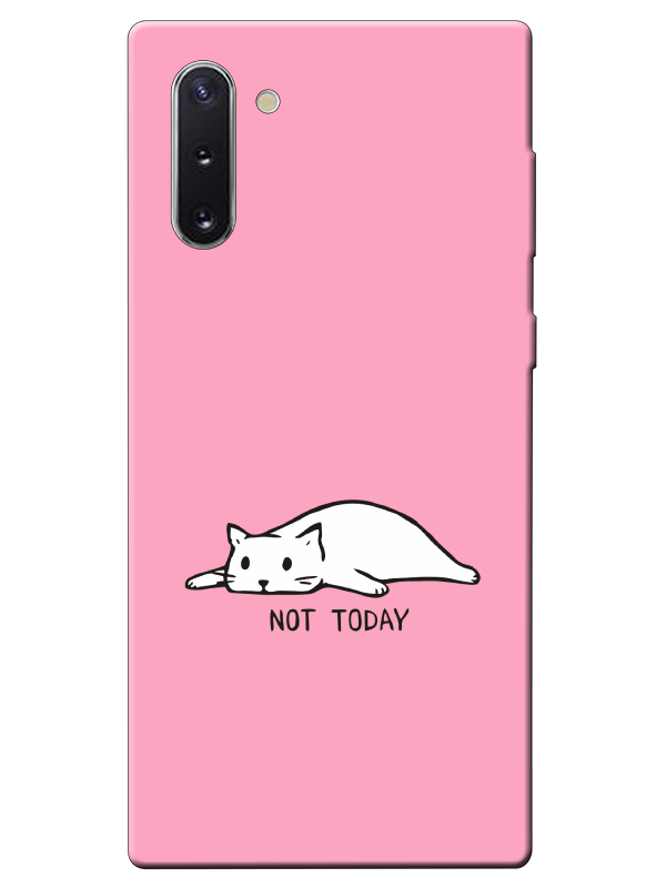 Samsung%20Note%2010%20Not%20Today%20Kedi%20Pembe%20Telefon%20Kılıfı