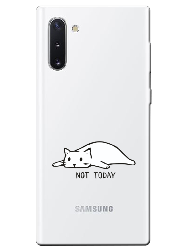 Samsung%20Note%2010%20Not%20Today%20Kedi%20Şeffaf%20Telefon%20Kılıfı