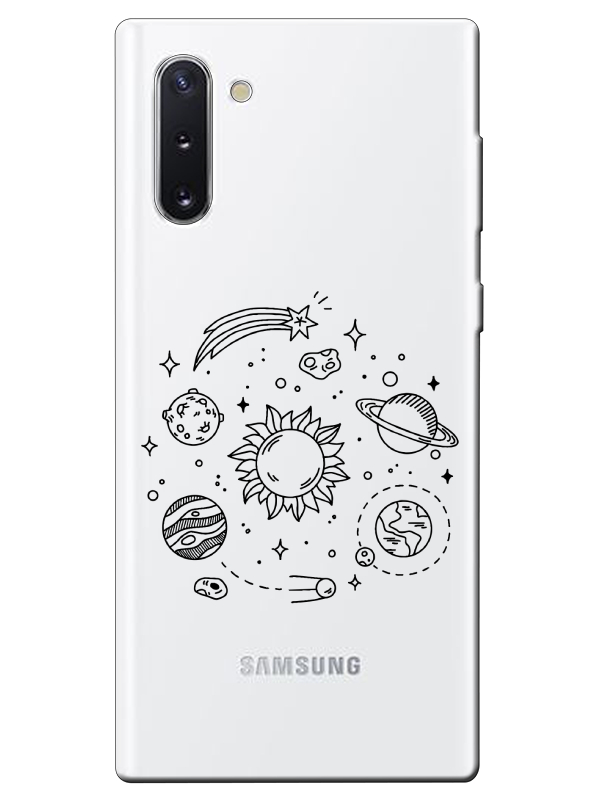 Samsung%20Note%2010%20Gezegen%20Şeffaf%20Telefon%20Kılıfı