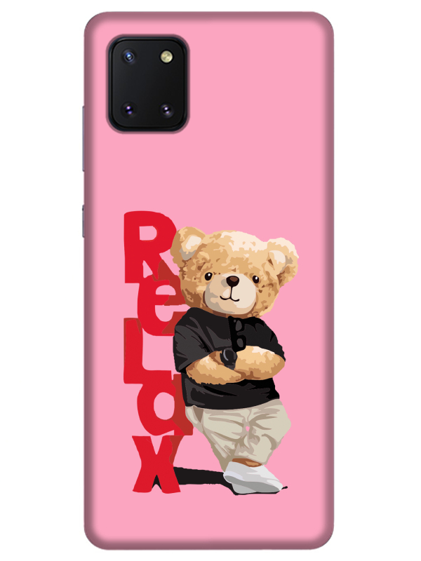 Samsung%20Note%2010%20Lite%20Teddy%20Bear%20Relax%20Pembe%20Telefon%20Kılıfı