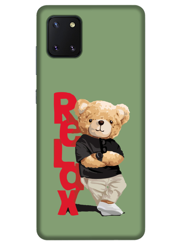 Samsung%20Note%2010%20Lite%20Teddy%20Bear%20Relax%20Yeşil%20Telefon%20Kılıfı