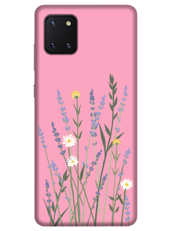 Samsung%20Note%2010%20Lite%20Lavanta%20Desenli%20Pembe%20Telefon%20Kılıfı