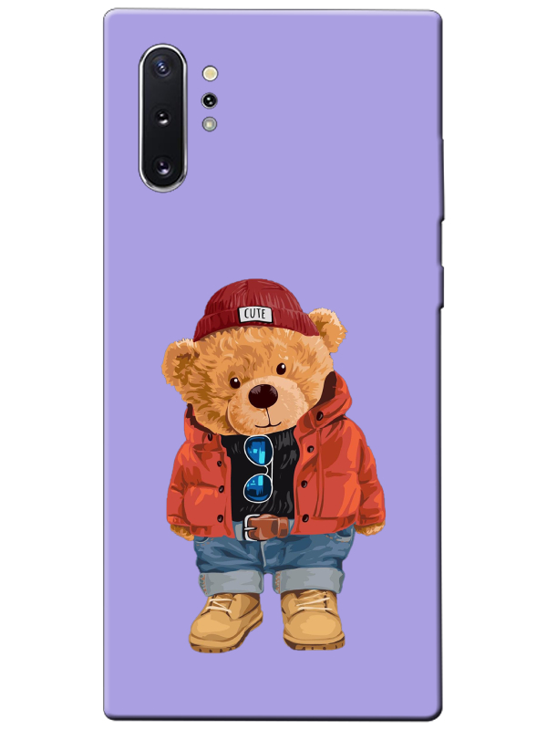 Samsung%20Note%2010%20Plus%20Teddy%20Bear%20Lila%20Telefon%20Kılıfı