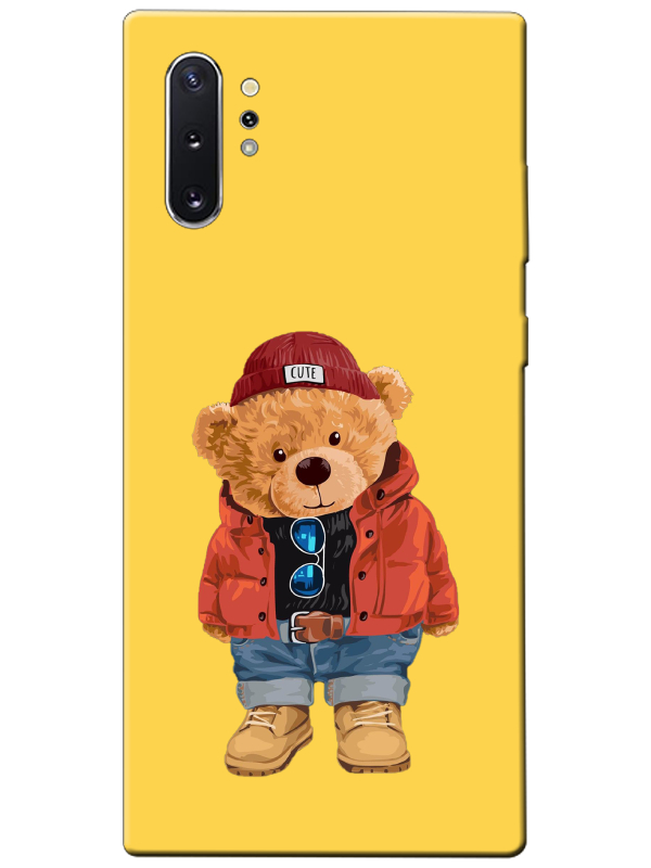 Samsung%20Note%2010%20Plus%20Teddy%20Bear%20Sarı%20Telefon%20Kılıfı