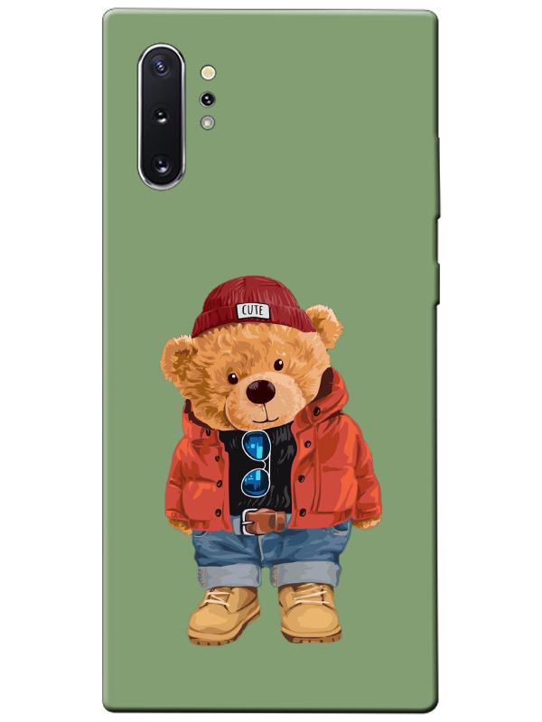 Samsung%20Note%2010%20Plus%20Teddy%20Bear%20Yeşil%20Telefon%20Kılıfı