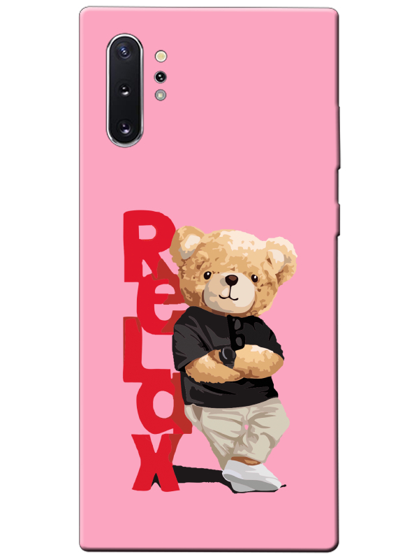 Samsung%20Note%2010%20Plus%20Teddy%20Bear%20Relax%20Pembe%20Telefon%20Kılıfı