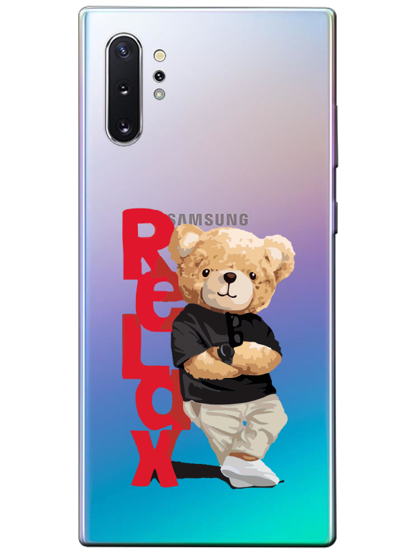 Samsung%20Note%2010%20Plus%20Teddy%20Bear%20Relax%20Şeffaf%20Telefon%20Kılıfı