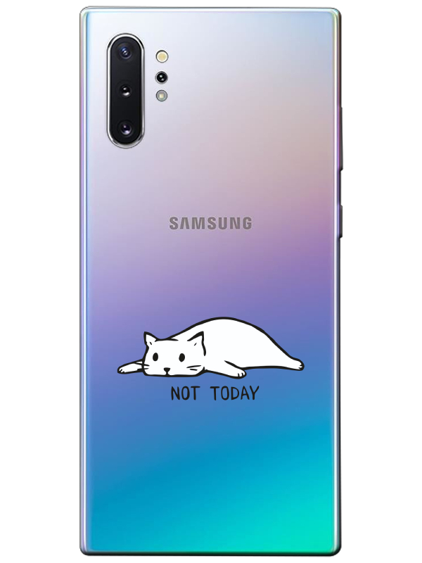 Samsung%20Note%2010%20Plus%20Not%20Today%20Kedi%20Şeffaf%20Telefon%20Kılıfı