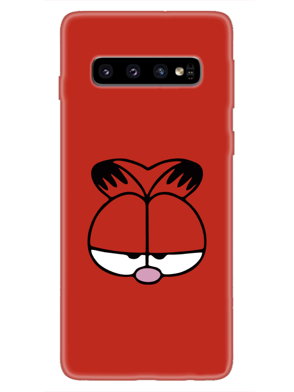 Samsung%20S10%20Garfield%20Kırmızı%20Telefon%20Kılıfı