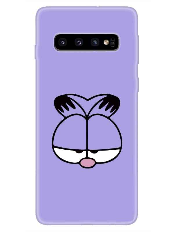 Samsung%20S10%20Garfield%20Lila%20Telefon%20Kılıfı