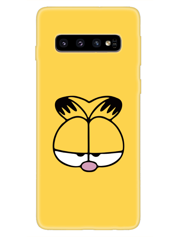 Samsung%20S10%20Garfield%20Sarı%20Telefon%20Kılıfı