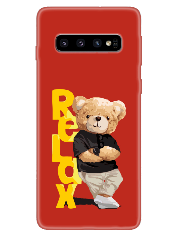 Samsung%20S10%20Teddy%20Bear%20Relax%20Kırmızı%20Telefon%20Kılıfı