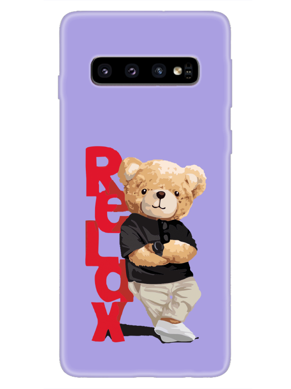 Samsung%20S10%20Teddy%20Bear%20Relax%20Lila%20Telefon%20Kılıfı