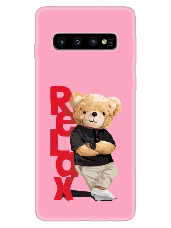 Samsung%20S10%20Teddy%20Bear%20Relax%20Pembe%20Telefon%20Kılıfı