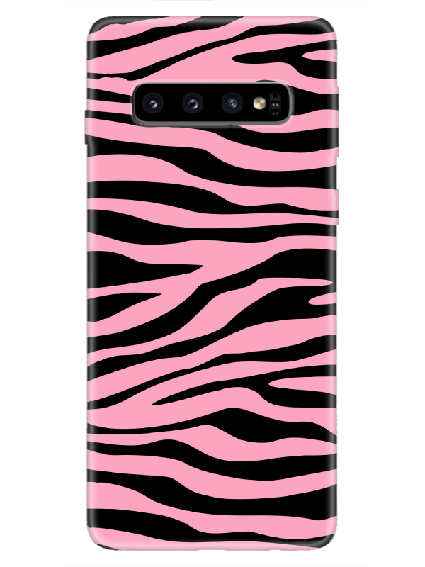 Samsung%20S10%20Zebra%20Desen%20Pembe%20Telefon%20Kılıfı