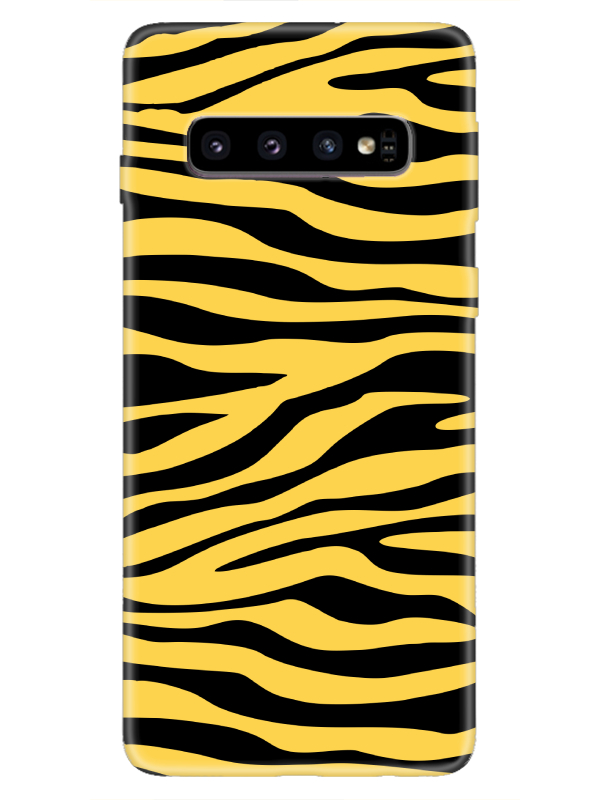 Samsung%20S10%20Zebra%20Desen%20Sarı%20Telefon%20Kılıfı