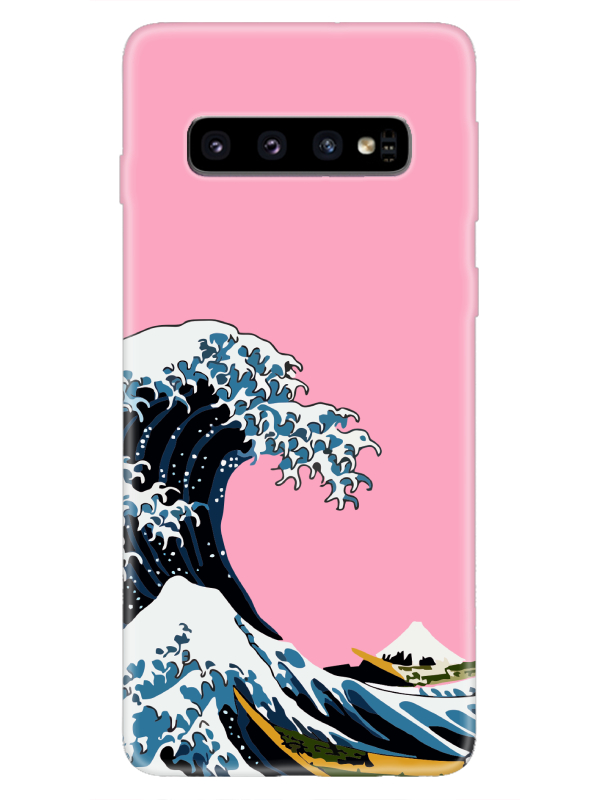 Samsung%20S10%20Kanagawa%20Pembe%20Telefon%20Kılıfı