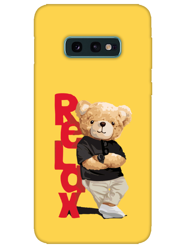 Samsung%20S10e%20Teddy%20Bear%20Relax%20Sarı%20Telefon%20Kılıfı