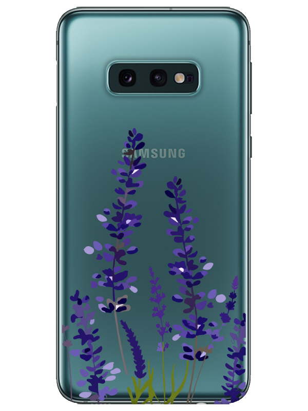 Samsung%20S10e%20Lavanta%20Desenli%20Şeffaf%20Telefon%20Kılıfı