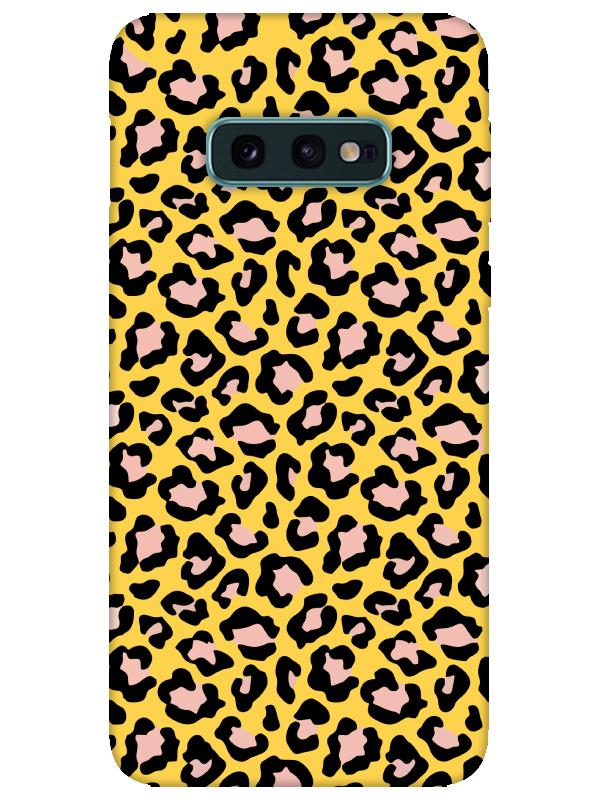 Samsung%20S10e%20Leopar%20Desenli%20Sarı%20Telefon%20Kılıfı