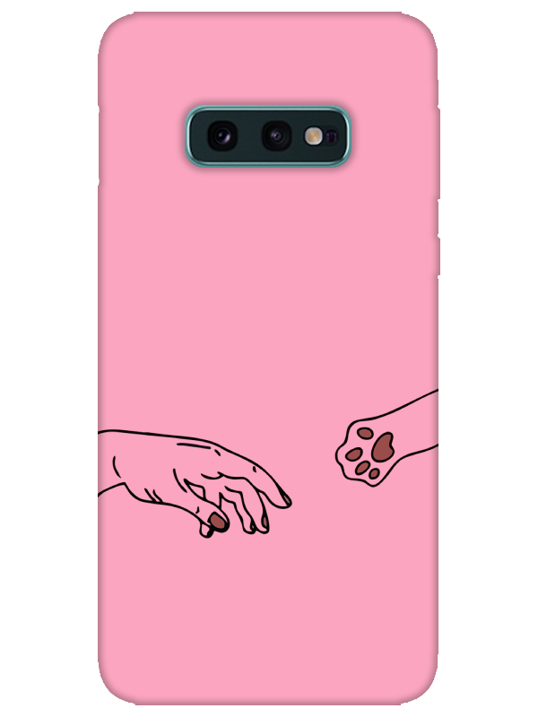 Samsung%20S10e%20Hand%20And%20Paw%20Pembe%20Telefon%20Kılıfı