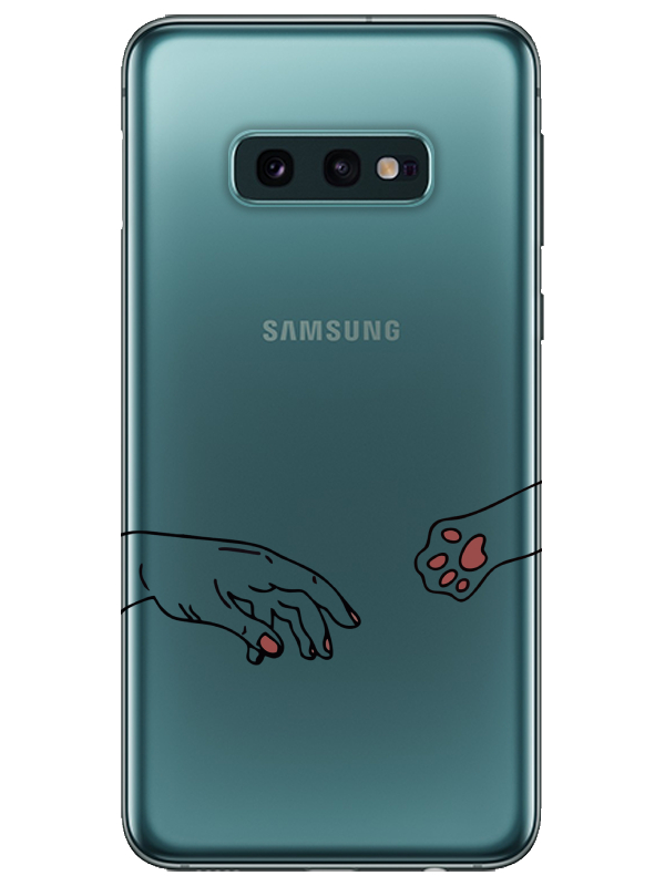 Samsung%20S10e%20Hand%20And%20Paw%20Şeffaf%20Telefon%20Kılıfı