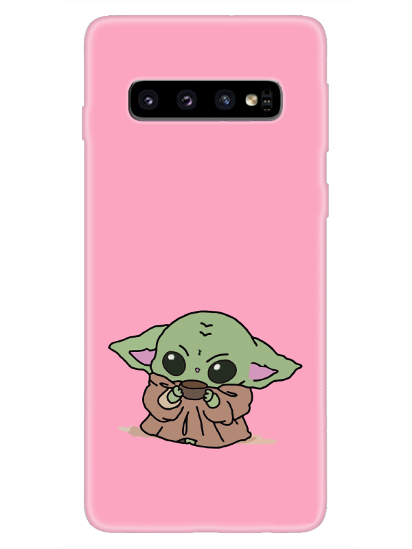 Samsung%20S10%20Plus%20Baby%20Yoda%20Pembe%20Telefon%20Kılıfı