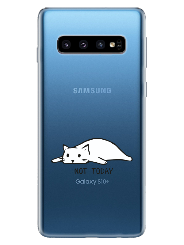 Samsung%20S10%20Plus%20Not%20Today%20Kedi%20Şeffaf%20Telefon%20Kılıfı