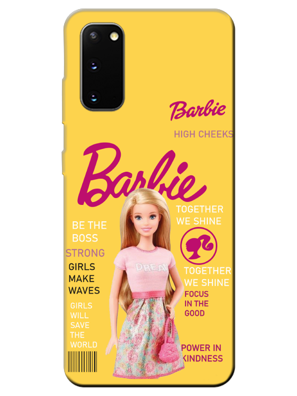 Samsung%20S20%20Barbie%20Sarı%20Telefon%20Kılıfı