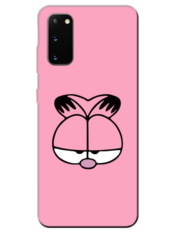 Samsung%20S20%20Garfield%20Pembe%20Telefon%20Kılıfı