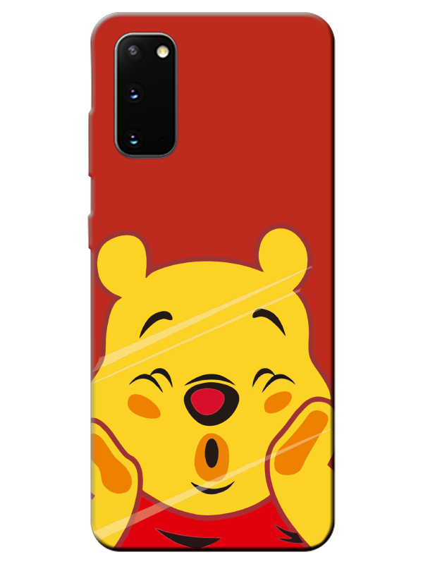 Samsung%20S20%20Winnie%20The%20Pooh%20Kırmızı%20Telefon%20Kılıfı