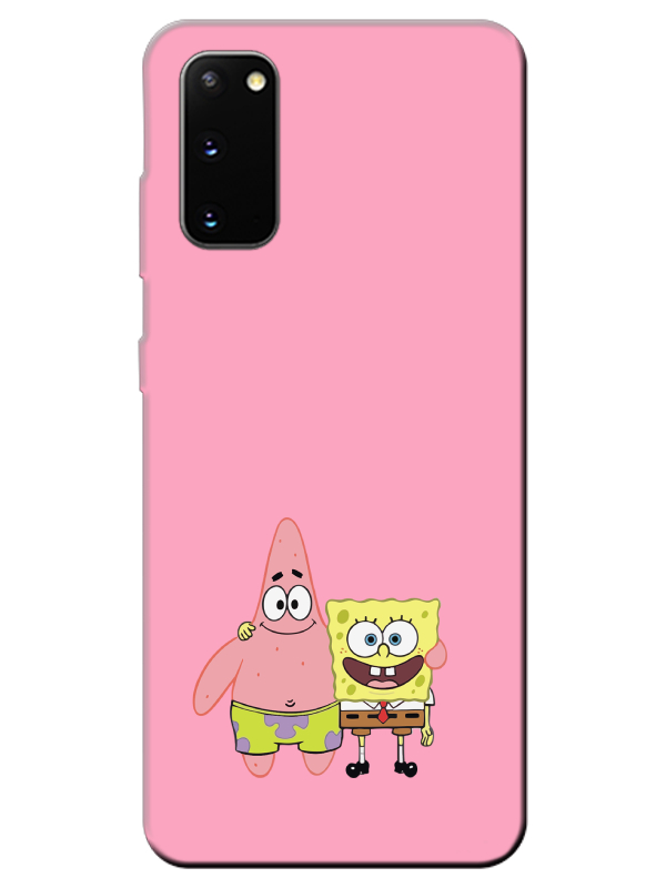 Samsung%20S20%20Sünger%20Bob%20Ve%20Patrickstar%20Pembe%20Telefon%20Kılıfı