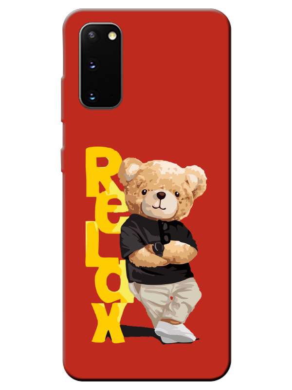 Samsung%20S20%20Teddy%20Bear%20Relax%20Kırmızı%20Telefon%20Kılıfı