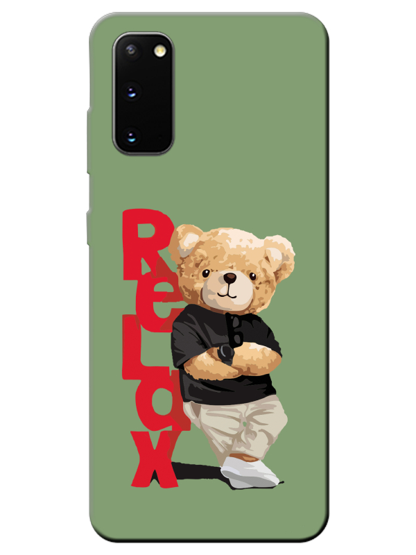 Samsung%20S20%20Teddy%20Bear%20Relax%20Yeşil%20Telefon%20Kılıfı