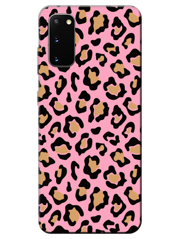 Samsung%20S20%20Leopar%20Desenli%20Pembe%20Telefon%20Kılıfı