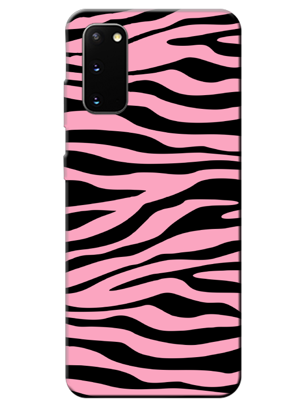 Samsung%20S20%20Zebra%20Desen%20Pembe%20Telefon%20Kılıfı