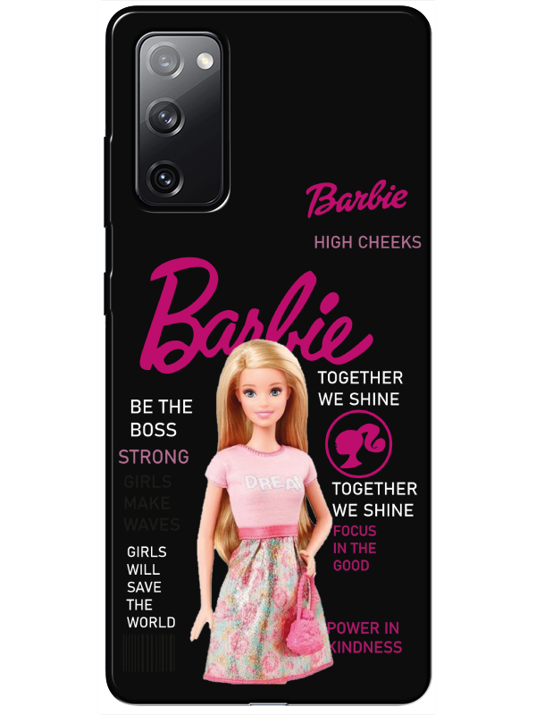 Samsung%20S20%20FE%20Barbie%20Siyah%20Telefon%20Kılıfı