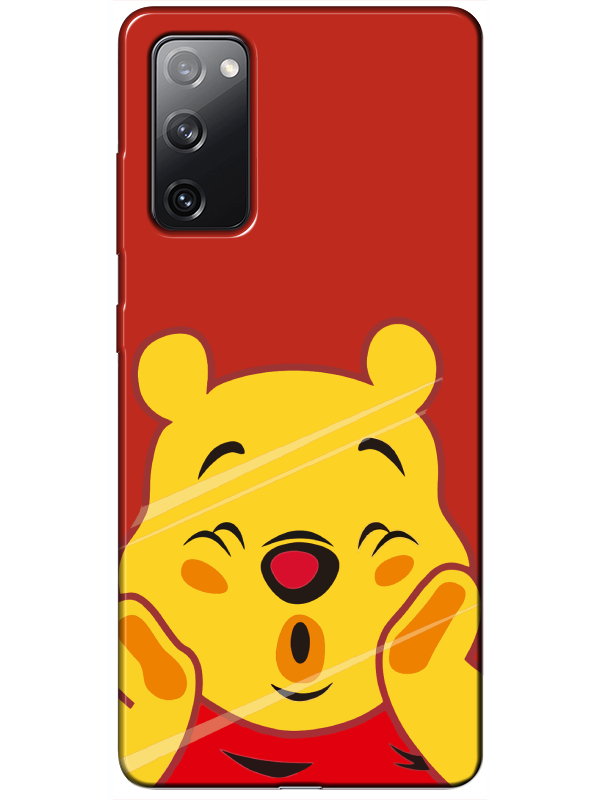 Samsung%20S20%20FE%20Winnie%20The%20Pooh%20Kırmızı%20Telefon%20Kılıfı