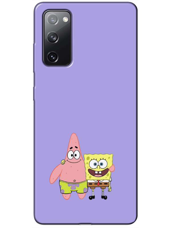 Samsung%20S20%20FE%20Sünger%20Bob%20Ve%20Patrickstar%20Lila%20Telefon%20Kılıfı