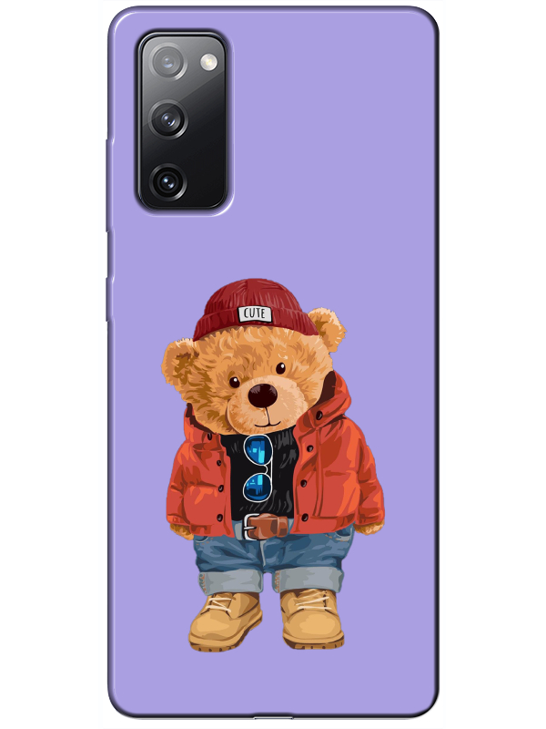 Samsung%20S20%20FE%20Teddy%20Bear%20Lila%20Telefon%20Kılıfı