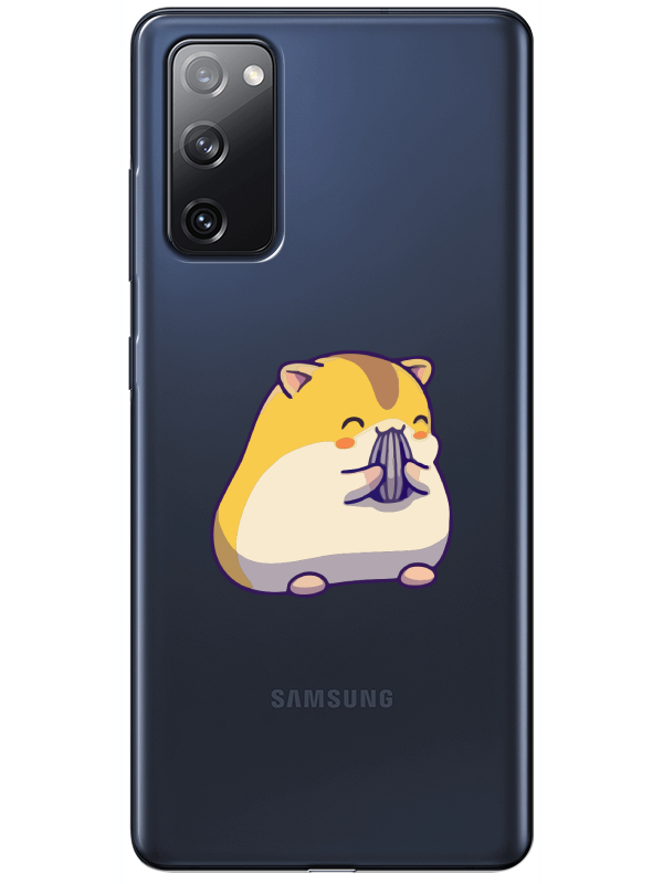 Samsung%20S20%20FE%20Sevimli%20Hamster%20Şeffaf%20Telefon%20Kılıfı