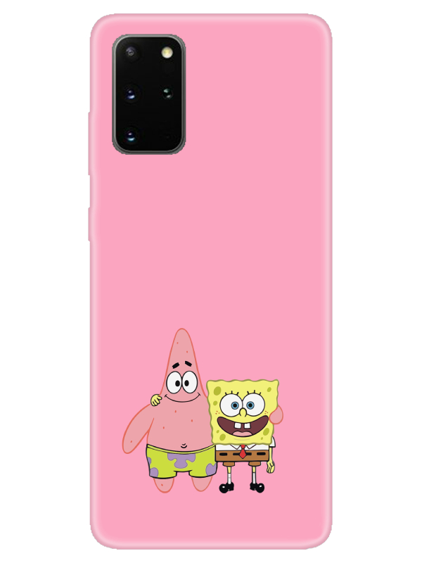 Samsung%20S20%20Plus%20Sünger%20Bob%20Ve%20Patrickstar%20Pembe%20Telefon%20Kılıfı