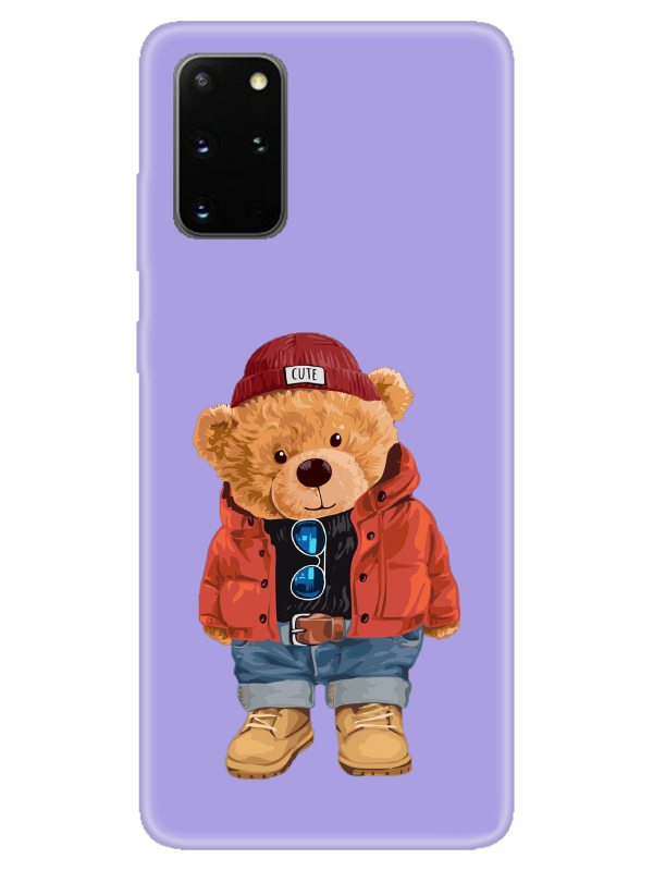 Samsung%20S20%20Plus%20Teddy%20Bear%20Lila%20Telefon%20Kılıfı