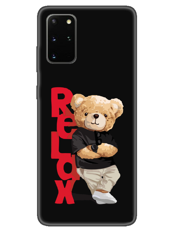 Samsung%20S20%20Plus%20Teddy%20Bear%20Relax%20Siyah%20Telefon%20Kılıfı