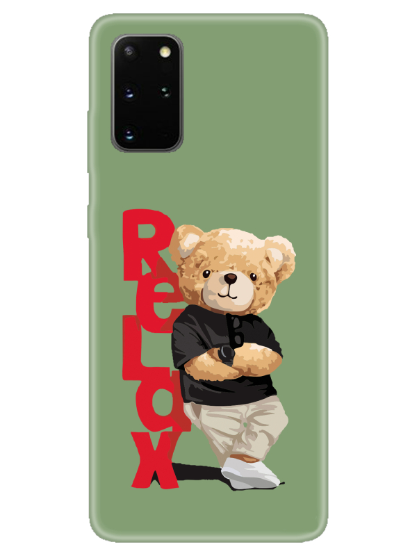 Samsung%20S20%20Plus%20Teddy%20Bear%20Relax%20Yeşil%20Telefon%20Kılıfı