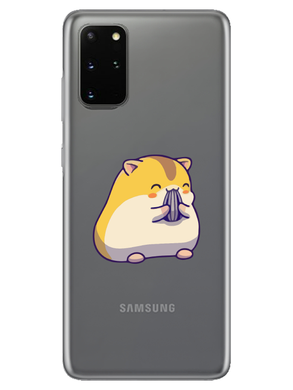 Samsung%20S20%20Plus%20Sevimli%20Hamster%20Şeffaf%20Telefon%20Kılıfı