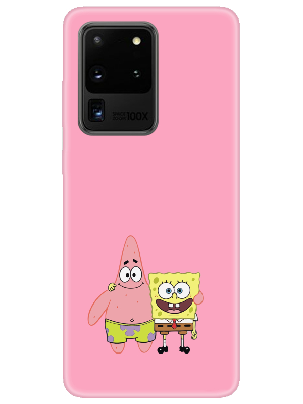 Samsung%20S20%20Ultra%20Sünger%20Bob%20Ve%20Patrickstar%20Pembe%20Telefon%20Kılıfı